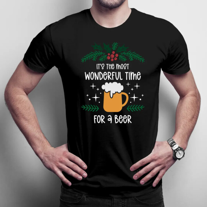 It's the most wonderful time for a beer - pánske tričko s potlačou