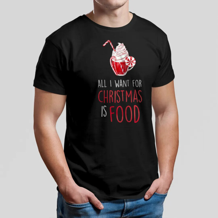 All I want for christmas is food - pánske tričko s potlačou