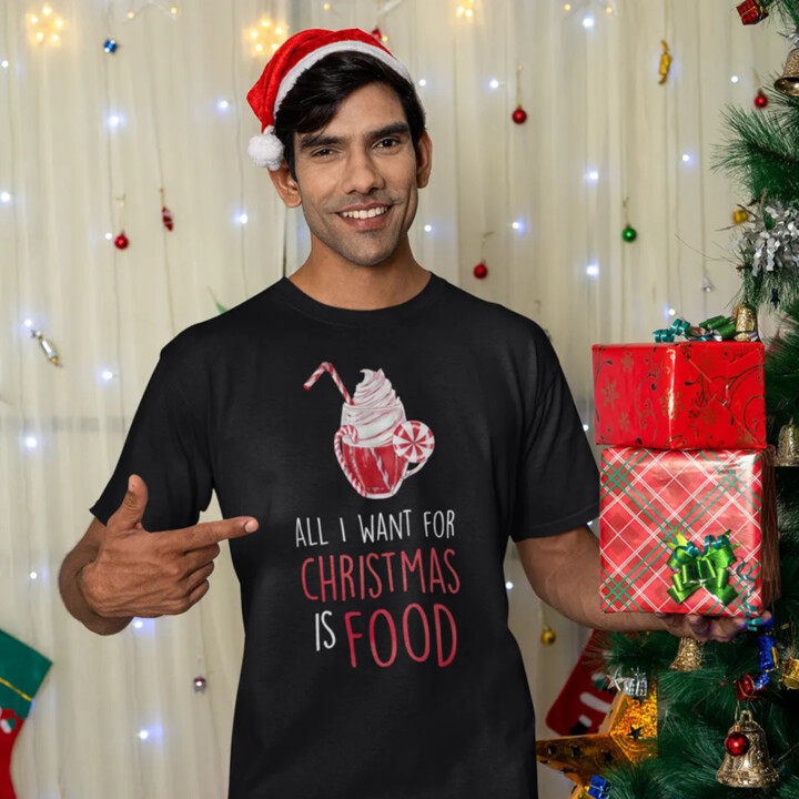 All I want for christmas is food - pánske tričko s potlačou