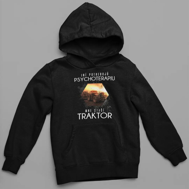 Mne stačí traktor - pánska mikina s kapucňou
