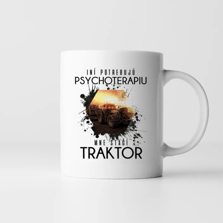 Mne stačí traktor - keramický hrnček s potlačou