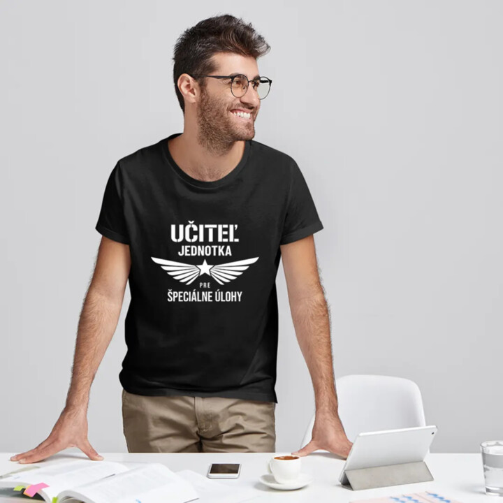 Učiteľ jednotka pre špeciálne úlohy - pánske tričko s potlačou