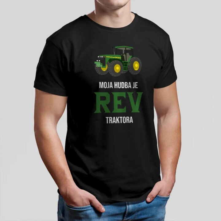 Moja hudba je rev traktora - pánske tričko s potlačou