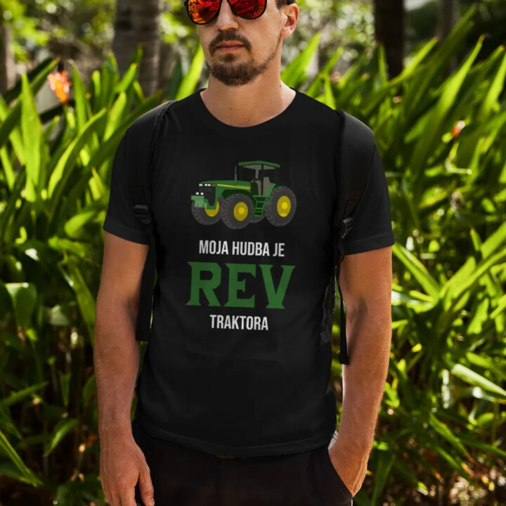 Moja hudba je rev traktora - pánske tričko s potlačou