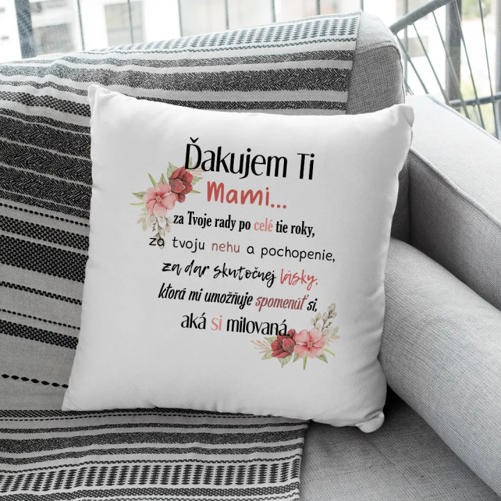 Ďakujem Ti, Mami... - vankúš s potlačou