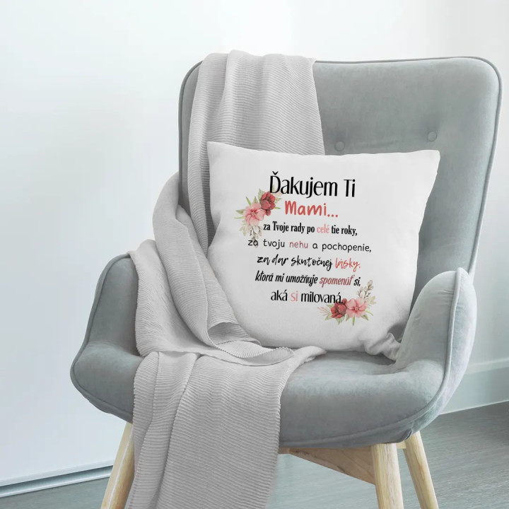 Ďakujem Ti, Mami... - vankúš s potlačou