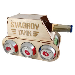 Švagrov tank - tank na pivo s gravírovaním