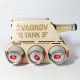 Švagrov tank - tank na pivo s gravírovaním