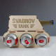 Švagrov tank - tank na pivo s gravírovaním