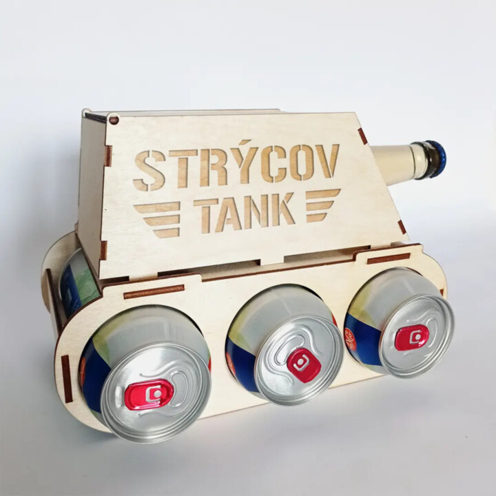 Strýcov tank - tank na pivo s gravírovaním