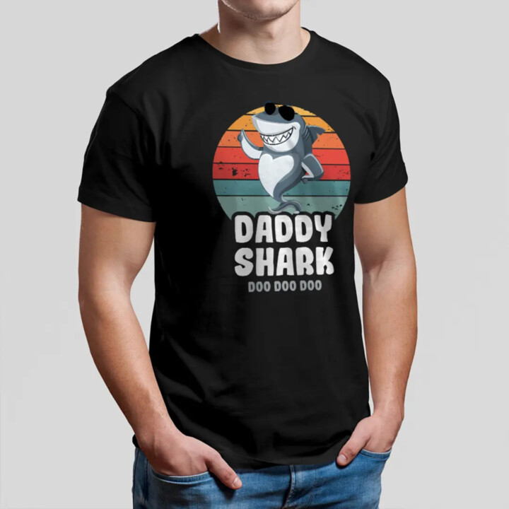 Daddy shark (doo doo doo) - pánske tričko s potlačou