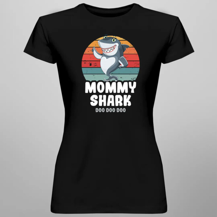 Mommy shark (doo doo doo) - dámske tričko s potlačou