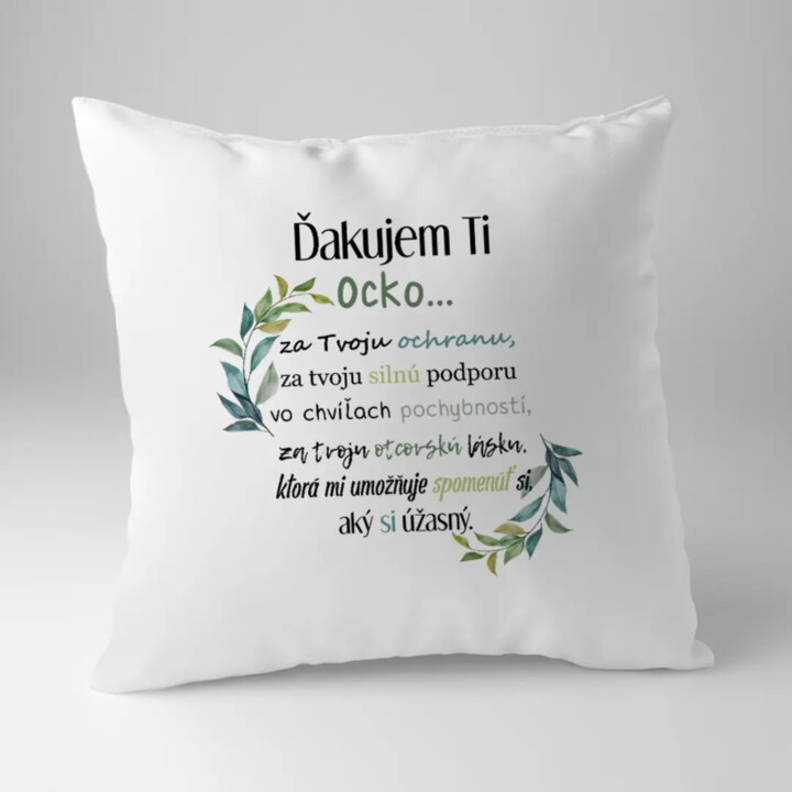 Ďakujem ti, ocko - vankúš s potlačou
