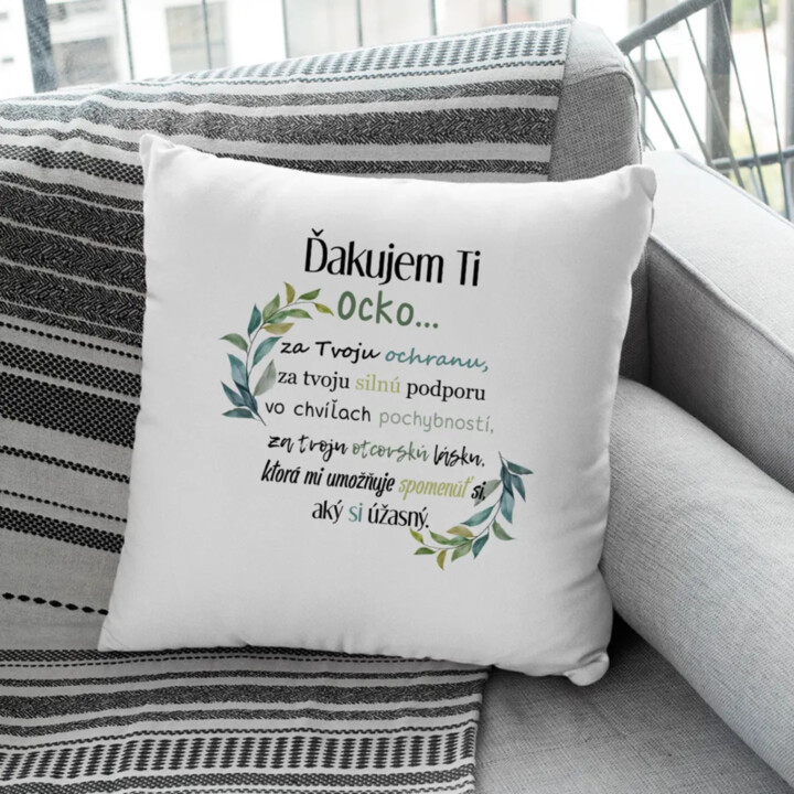 Ďakujem ti, ocko - vankúš s potlačou