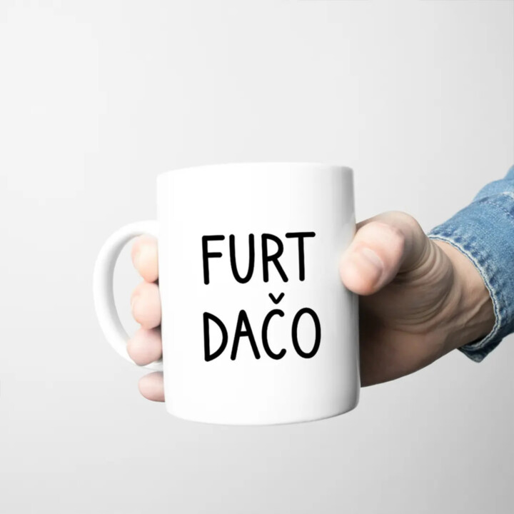 Furt dačo - keramický hrnček s potlačou
