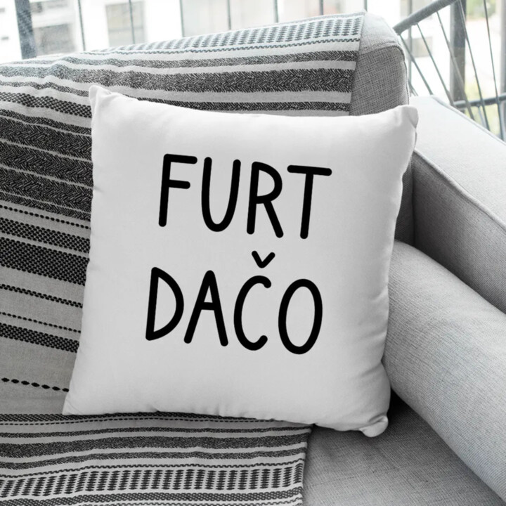 Furt dačo - vankúš s potlačou