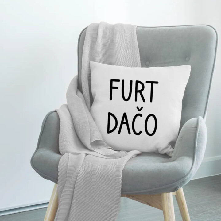 Furt dačo - vankúš s potlačou
