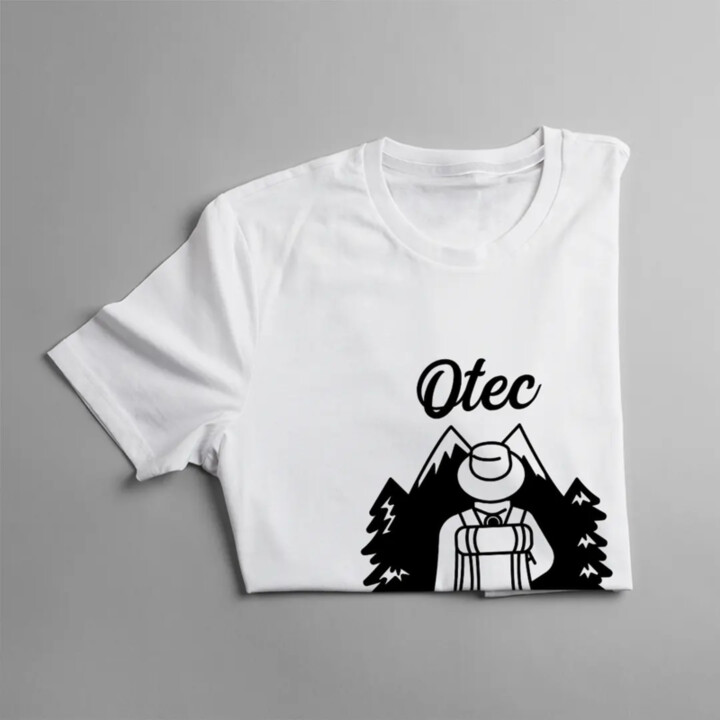 Otec s hlavou v horách - pánske tričko s potlačou