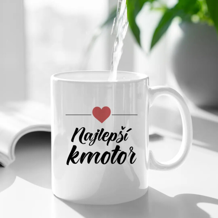 Najlepší kmotor -  keramický hrnček s potlačou