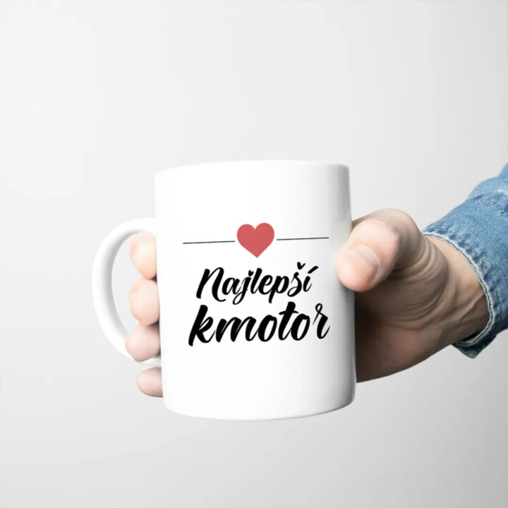Najlepší kmotor -  keramický hrnček s potlačou