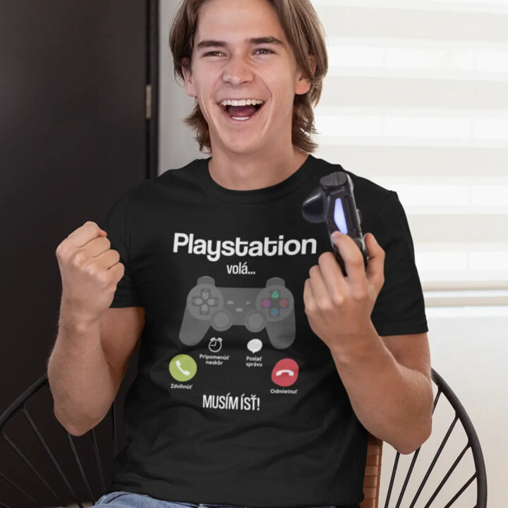 Playstation volá, musím ísť - pánske tričko s potlačou