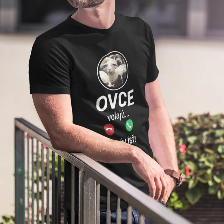 Ovce volajú, musím ísť  - pánske tričko s potlačou