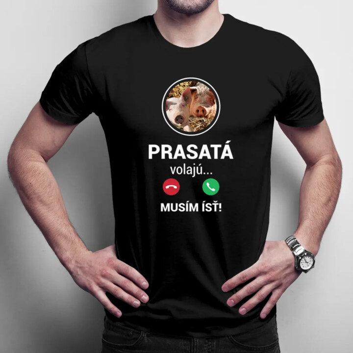 Prasatá volajú - pánske tričko s potlačou