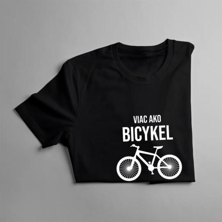 Viac ako bicykel milujem len svoje vnúčatá - pánske tričko s potlačou