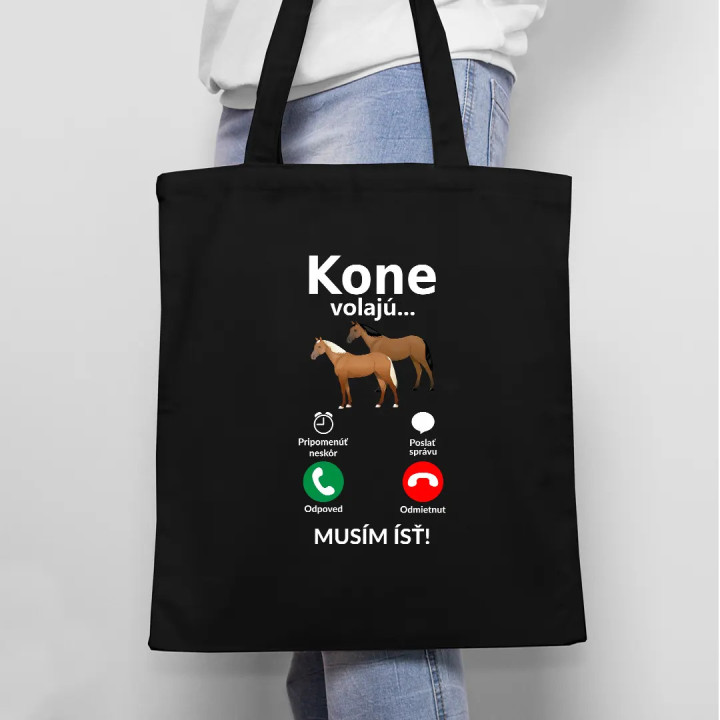 Kone volajú - musím ísť - taška s potlačou