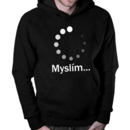 Myslím - pánska mikina s kapucňou