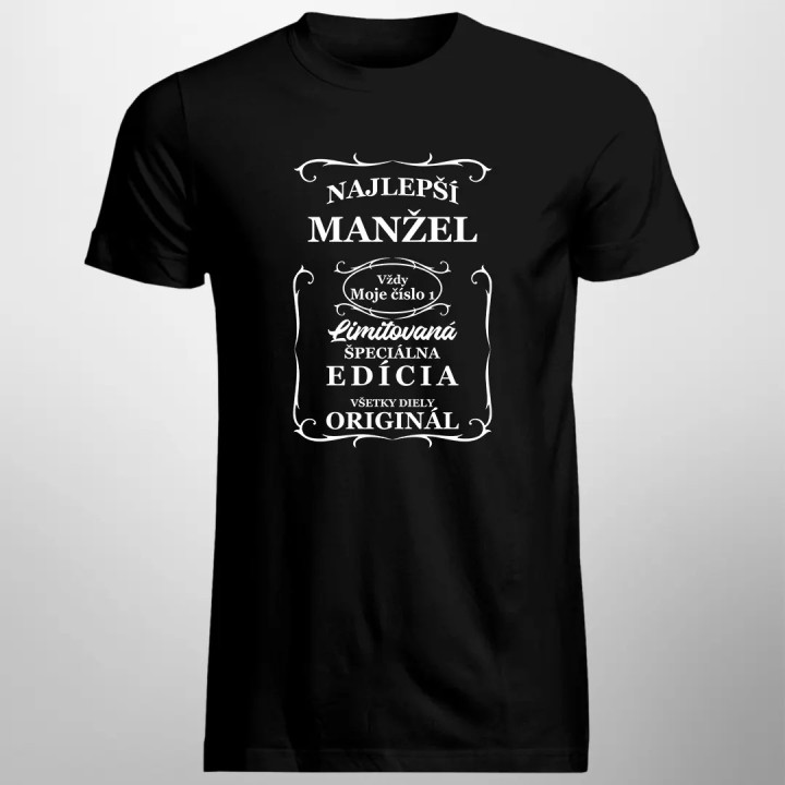 Najlepší manžel, vždy moje číslo 1 - pánske tričko s potlačou