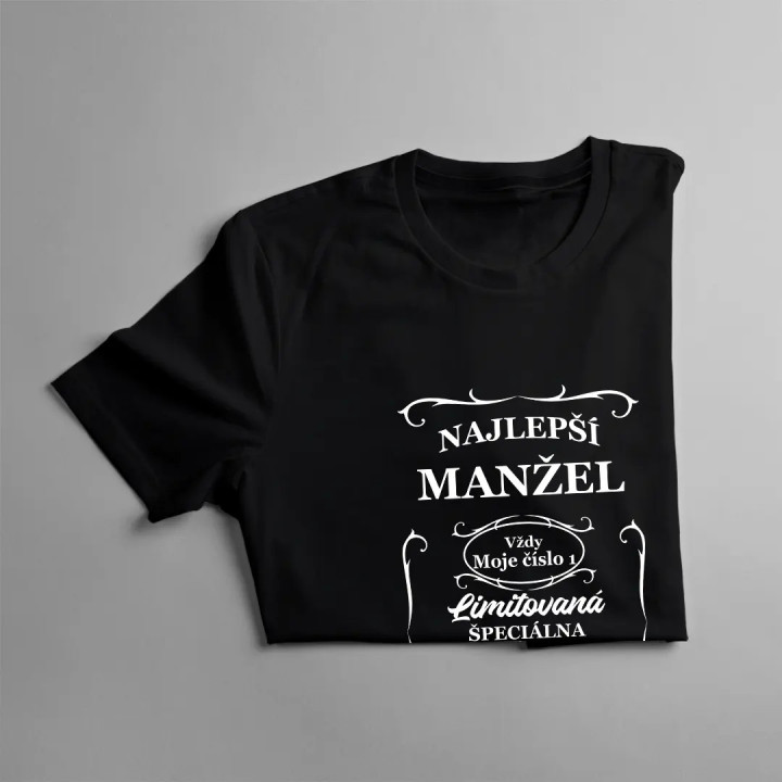 Najlepší manžel, vždy moje číslo 1 - pánske tričko s potlačou