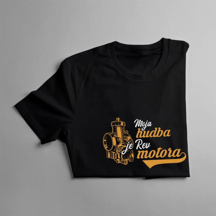 Moja hudba je rev motora - pánske tričko s potlačou