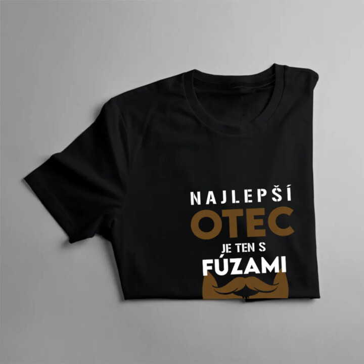 Najlepší otec je ten s fúzami -  pánske tričko s potlačou