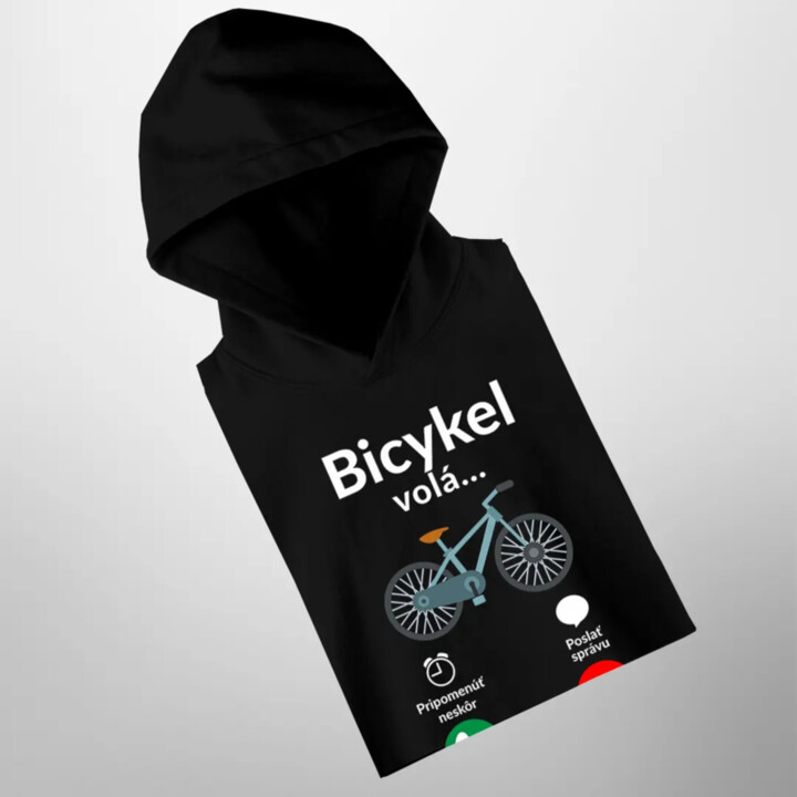 Bicykel volá - musím ísť  v2 - pánska mikina s kapucňou