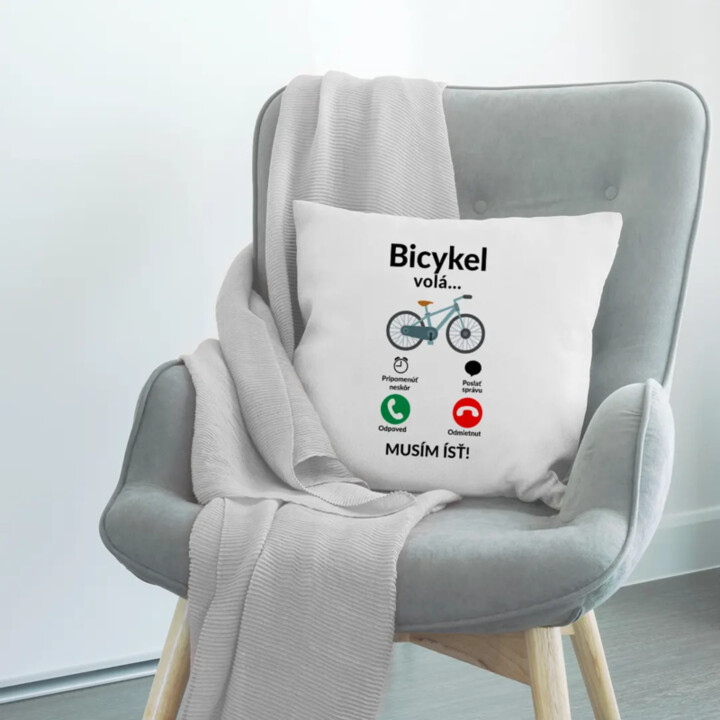 Bicykel volá - musím ísť v2 - vankúš s potlačou