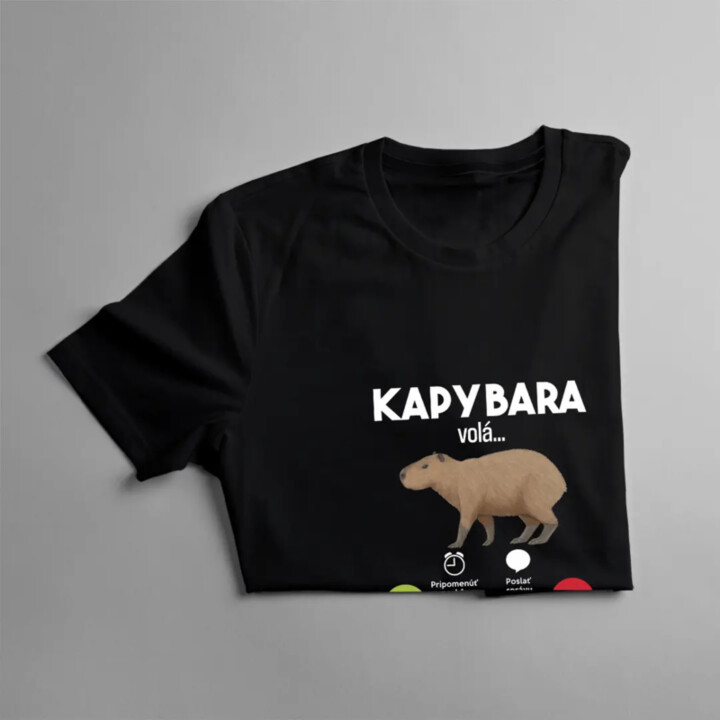 Kapybara volá, musím ísť - dámske tričko s potlačou