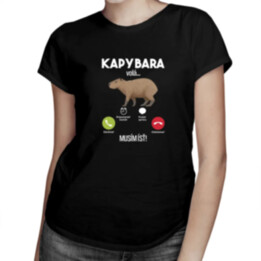 Kapybara volá, musím ísť - dámske tričko s potlačou