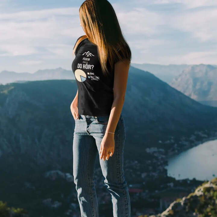 Pôjdem dnes do hôr? Áno. Tiež áno, ale modrou - dámske tričko s potlačou