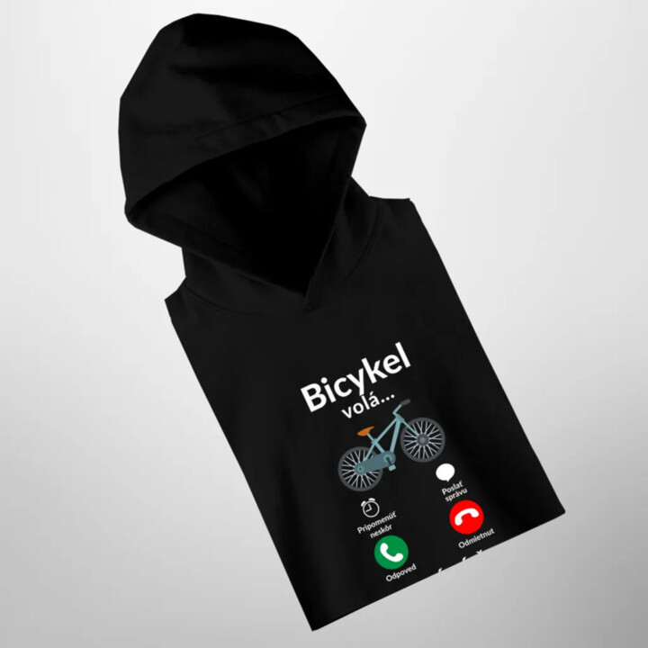 Bicykel volá - musím ísť  v2 - dámska mikina s kapucňou