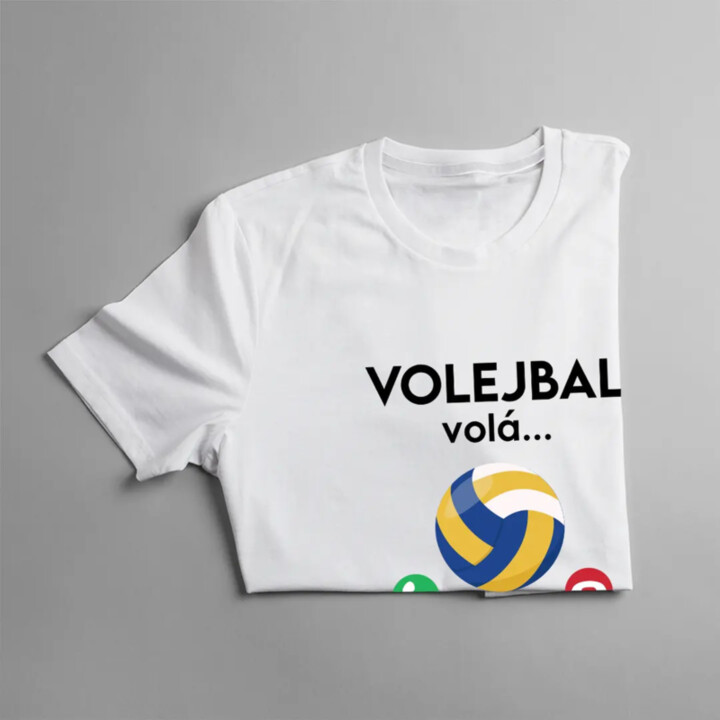 Volejbal volá, musím ísť - detské tričko s potlačou