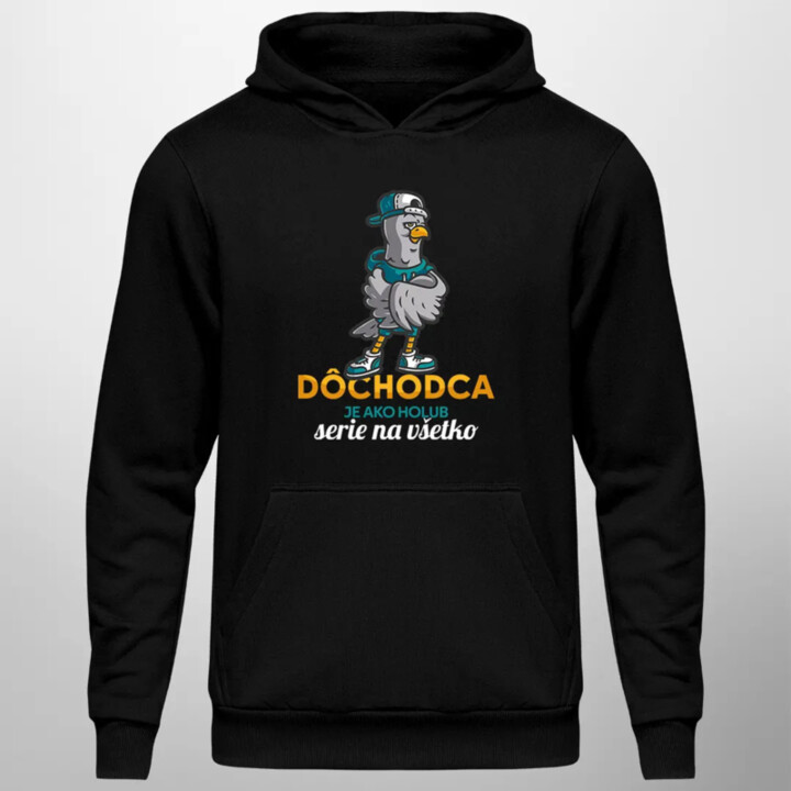 Dôchodca je ako holub, serie na všetko - pánska mikina s kapucňou