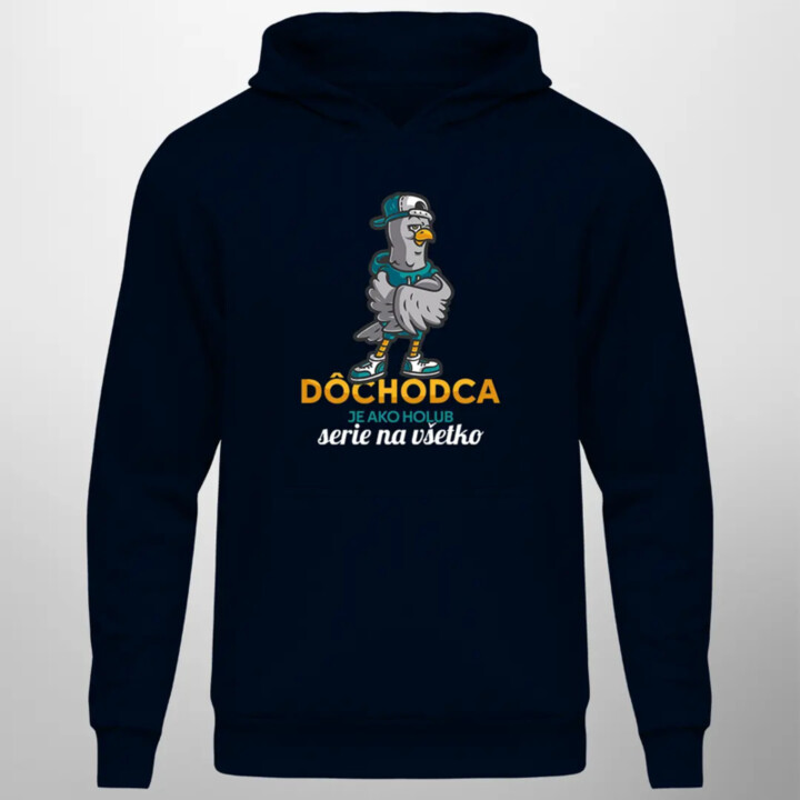 Dôchodca je ako holub, serie na všetko - pánska mikina s kapucňou