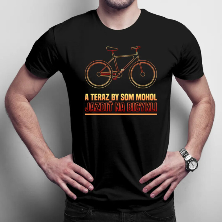 A teraz by som mohol jazdiť na bicykli - pánske tričko s potlačou