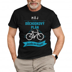 Môj dôchodkový plán: jazda na bicykli - pánske tričko s potlačou