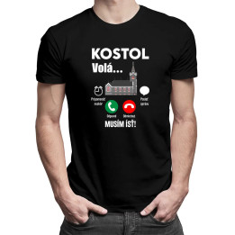 Kostol volá, musím ísť - pánske tričko s potlačou