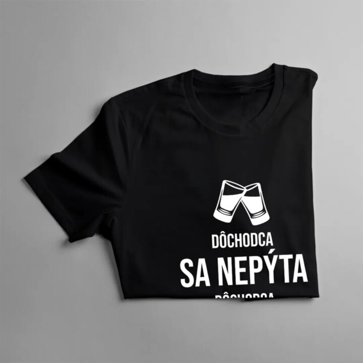 Dôchodca sa nepýta, dôchodca nalieva - pánske tričko s potlačou