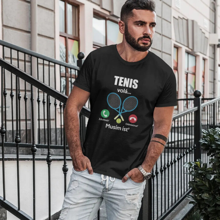 Tenis volá, musím ísť - pánske tričko s potlačou