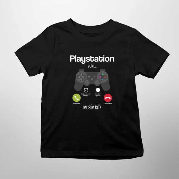 Playstation volá, musím ísť - detské tričko s potlačou