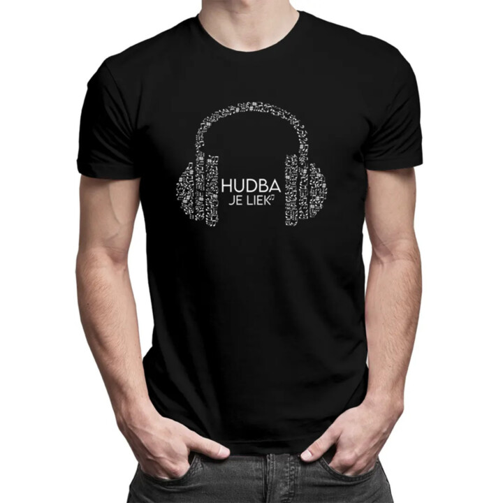 Hudba je liek - pánske tričko s potlačou